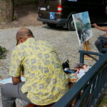 09.08.2017 Chęciny. Plener malarski. / Wiktor Dziarmaga - Radio Kielce / Plener malarski w Chęcinach. Ambasador Bangladeszu.