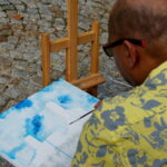 09.08.2017 Chęciny. Plener malarski. / Wiktor Dziarmaga - Radio Kielce / Plener malarski w Chęcinach. Ambasador Bangladeszu.