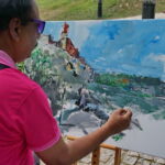 09.08.2017 Chęciny. Plener malarski. / Wiktor Dziarmaga - Radio Kielce / Plener malarski w Chęcinach.