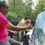 09.08.2017 Chęciny. Plener malarski. / Wiktor Dziarmaga - Radio Kielce / Plener malarski w Chęcinach.