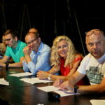 28.08.2017 Kielce. Przygotowania do spektaklu "Wesele" Stanisława Wyspiańskiego. / Marzena Mąkosa - Radio Kielce / Stanisław Blinstrub, Bartłomiej Zapała, Renata Morąg i Rafał Szymczyk