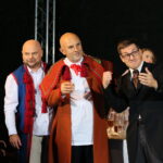 01.09.2017 Kielce. Przygotowania do spektaklu "Wesele" Stanisława Wyspiańskiego. / Marzena Mąkosa - Radio Kielce / Rafał Szymczyk, Marek Wtorek i Stanisław Blinstrub