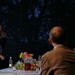 01.09.2017 Kielce. Przygotowania do spektaklu "Wesele" Stanisława Wyspiańskiego. / Marzena Mąkosa - Radio Kielce / Michał Kotański - reżyser spektaklu