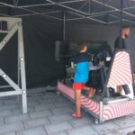 Piknik Bezpiecznie na drodze. Symulator zderzeń / Emilia Sitarska / Radio Kielce