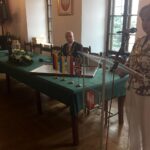 Uroczyste odnowienie aktu partnerstwa z miastem Newark on Trent w Wielkiej Brytanii. Przemawia Rita Crowe / Grażyna Szlęzak - Wójcik / Radio Kielce