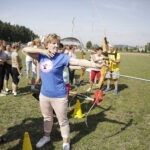 01.09.2017 Kielce. Amazonki trenują na stadionie przy ulicy Drogosza przed sobotnią Spartakiadą Świętokrzyskich Amazonek. / Jarosław Kubalski  /  Radio Kielce / Trening Amazonek przed Spartakiadą