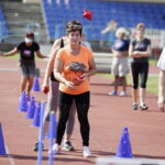 01.09.2017 Kielce. Amazonki trenują na stadionie przy ulicy Drogosza przed sobotnią Spartakiadą Świętokrzyskich Amazonek. / Jarosław Kubalski  /  Radio Kielce / Trening Amazonek przed Spartakiadą