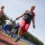 01.09.2017 Kielce. Amazonki trenują na stadionie przy ulicy Drogosza przed sobotnią Spartakiadą Świętokrzyskich Amazonek. / Jarosław Kubalski  /  Radio Kielce / Trening Amazonek przed Spartakiadą