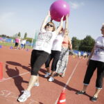 01.09.2017 Kielce. Amazonki trenują na stadionie przy ulicy Drogosza przed sobotnią Spartakiadą Świętokrzyskich Amazonek. / Jarosław Kubalski  /  Radio Kielce / Trening Amazonek przed Spartakiadą