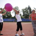 01.09.2017 Kielce. Amazonki trenują na stadionie przy ulicy Drogosza przed sobotnią Spartakiadą Świętokrzyskich Amazonek. / Jarosław Kubalski  /  Radio Kielce / Trening Amazonek przed Spartakiadą