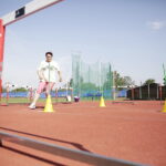 01.09.2017 Kielce. Amazonki trenują na stadionie przy ulicy Drogosza przed sobotnią Spartakiadą Świętokrzyskich Amazonek. / Jarosław Kubalski  /  Radio Kielce / Trening Amazonek przed Spartakiadą