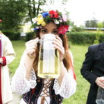 02.09.2017 Kielce. "Wesele" Stanisława Wyspiańskiego w ogrodach Radia Kielce. W spektaklu zagrali dziennikarze Radia Kielce i TVP 3 Kielce. / Jarosław Kubalski  /  Radio Kielce / "Wesele" Stanisława Wyspiańskiego w ogrodach Radia Kielce.