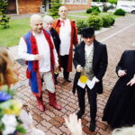 02.09.2017 Kielce. "Wesele" Stanisława Wyspiańskiego w ogrodach Radia Kielce. W spektaklu zagrali dziennikarze Radia Kielce i TVP 3 Kielce. / Jarosław Kubalski  /  Radio Kielce / "Wesele" Stanisława Wyspiańskiego w ogrodach Radia Kielce.