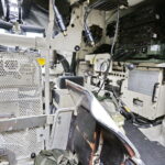 06.09.2017 Kielce. Międzynarodowy Salon Przemysłu Obronnego. MSPO. Czołg Leopard 2. Miejsce pracy działonowego / Jarosław Kubalski / Radio Kielce / Radio Kielce