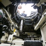 06.09.2017 Kielce. Międzynarodowy Salon Przemysłu Obronnego. MSPO. Czołg Leopard 2. Wnetrze / Jarosław Kubalski / Radio Kielce / Radio Kielce