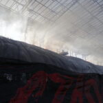 09.09.2017 Kielce. Mecz Korona Kielce - Sandecja Nowy Sacz. Kibice odpalili race / Jarosław Kubalski / Radio Kielce