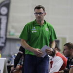 09.09.2017 Kielce. Mecz  PGNiE Superligi PGE VIve -  MMTS Kwidzyń. Trener Kwidzynia Maciej Mroczkowski / Jarosław Kubalski / Radio Kielce