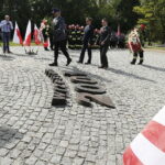 11.09.2017 Kielce. Uroczystości pod pomnikiem "Homo Homini" w 16. rocznicę ataków terrorystycznych na  wieże World Trade Center. / Jarosław Kubalski / Radio Kielce