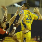 12.09.2017 Kielce. Mecz PGNiE Superligi PGE VIve - MKS Zagłębie Lubin. Marko Mamić / Jarosław Kubalski / Radio Kielce