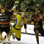 12.09.2017 Kielce. Mecz PGNiE Superligi PGE VIve - MKS Zagłębie Lubin. Julen Aginagalde / Jarosław Kubalski / Radio Kielce