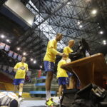 15.09.2017 Brześć. Białoruś. Trening piłkarzy ręcznych PGE Vive Kielce na dzień przed meczem z Mieszkowem Brześć / Jarosław Kubalski / Radio Kielce