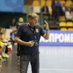 16.09.2017 Brześć. Białoruś. Mecz Ligi Mistrzów. Mieszkow Brześć - PGE Vive Kielce. Trener Mieszkowa Sergei Bebeshko / Jarosław Kubalski / Radio Kielce