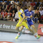 16.09.2017 Brześć. Białoruś. Mecz Ligi Mistrzów. Mieszkow Brześć - PGE Vive Kielce. Marko Mamić / Jarosław Kubalski / Radio Kielce