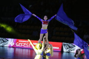 16.09.2017 Brześć. Białoruś. Mecz Ligi Mistrzów. Mieszkow Brześć - PGE Vive Kielce. Cheerleaders / Jarosław Kubalski / Radio Kielce