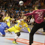 16.09.2017 Brześć. Białoruś. Mecz Ligi Mistrzów. Mieszkow Brześć - PGE Vive Kielce. Mateusz Kus / Jarosław Kubalski / Radio Kielce