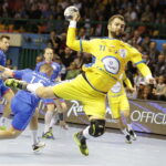 16.09.2017 Brześć. Białoruś. Mecz Ligi Mistrzów. Mieszkow Brześć - PGE Vive Kielce. Mateusz Kus / Jarosław Kubalski / Radio Kielce