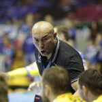 16.09.2017 Brześć. Białoruś. Mecz Ligi Mistrzów. Mieszkow Brześć - PGE Vive Kielce. Trener Vive Taolant Dujszebajew / Jarosław Kubalski / Radio Kielce