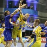 16.09.2017 Brześć. Białoruś. Mecz Ligi Mistrzów. Mieszkow Brześć - PGE Vive Kielce. Karol Bielecki / Jarosław Kubalski / Radio Kielce