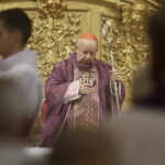 18.09.2017 Kielce. Biskup Kazimierz Ryczan nie żyje. Pierwszy dzień uroczystości pogrzebowych w Bazylice Katedralnej. Mszy przewodniczył kardynał Stanisław Dziwisz / Jarosław Kubalski / Radio Kielce