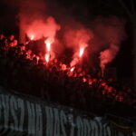 20.09.2017 Kielce. Puchar Polski. Mecz Korona Kielce -  Wisła Kraków. Kibice Korony zapalili race / Jarosław Kubalski / Radio Kielce