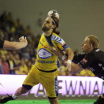 Kielce. Mecz 2. kolejki Ligi Mistrzów PGE Vive - THW Kiel. Dean Bombac / Jarosław Kubalski / Radio Kielce