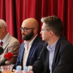 17.07.2017 Kielce. Teatr Żeromskiego. Ogłoszenie wyników konkursu architektonicznego na najlepszą koncepcję przebudowy obiektu. / Marzena Mąkosa / Radio Kielce