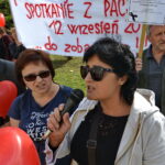 Protest pracowników PAKS przed Świętokrzyskim Urzędem Wojewódzkim w Kielcach / Marzena Mąkosa / Radio Kielce