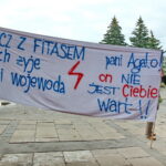 Protest PAKS pod Świętokrzyskim Urzędem Wojewódzkim / Marzena Mąkosa / Radio Kielce