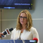 Sąd Rejonowy Starachowice. Otwarcie nowej siedziby. Barbara Nowak-Łon - Prezes Sądu Rejonowego w Starachowicach / Marzena Mąkosa / Radio Kielce