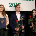 Rozdanie nagród "Nadzieje Kielc". Na zdjęciu : Katarzyna Prędka, Mikołaj Sabat oraz Olga Sapiechowska / Marzena Mąkosa / Radio Kielce