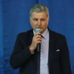 Konferencja dotycząca programu stypendialnego "Akademia Talentów - Twoje dziecko energia dla świata ". Stanisław Fundakowski - Podkarpacki Wicekurator Oświaty / Marzena Mąkosa / Radio Kielce