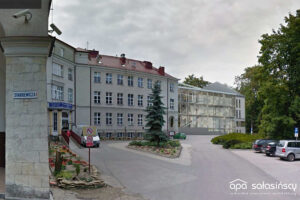 Wizualizacja planowanej rozbudowy i remontu Szpitala „Górka” w Busku-Zdroju - budynek szpitala, widok od strony wschodniej / APA Sałasińscy