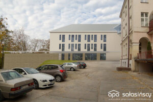Wizualizacja planowanej rozbudowy i remontu Szpitala „Górka” w Busku-Zdroju - budynek szpitala, widok od strony południowo-wschodniej / APA Sałasińscy