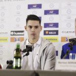 Warszawa. Konferencja prasowa dotycząca przyszłości PGE Vive Kielce - Angel Perez Fernandez i prezes PGE VIVE Kielce Bertus Servaas / Jarosław Kubalski / Radio Kielce