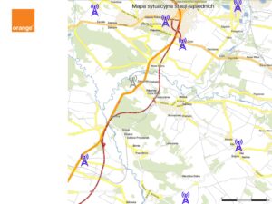Mapa sytuacyjna stacji sąsiednich / Orange