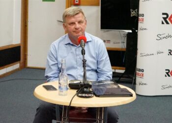 28.05.2017 Studio Polityczne Radia Kielce. Senator Jarosław Rusiecki, Prawo i Sprawiedliwość / Karol Żak / Radio Kielce