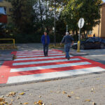Jędrzejów. W mieście powstają biało-czerwone przejścia dla pieszych / Ewa Pociejowska-Gawęda / Radio Kielce