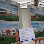 Wmurowanie symbolicznego aktu erekcyjnego pod budowę przedszkola i żłobka w Chęcinach. Wizualizacje / Wiktor Dziarmaga / Radio Kielce