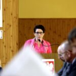 Nadzwyczajna sesja Rady Powiatu Włoszczowskiego. Joanna Ochał, dyrektor Szpitala Powiatowego we Włoszczowie / Jarosław Kubalski / Radio Kielce