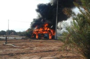 Izrael. Spłonął autokar, którym podróżowali pracownicy MPK Kielce na pielgrzymkę / archiwum prywatne